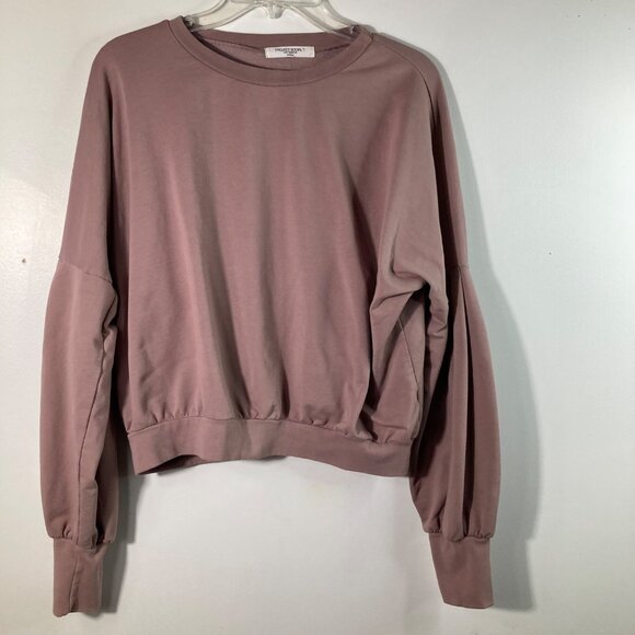 Womens UO Project Social T Sweatshirt M Mauve Cotton Polyester Spandex Long Slee - Picture 1 of 9
